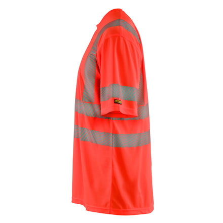 Blaklader 3420 Hi Vis Uv Protected T Shirt Hi Vis Red Left