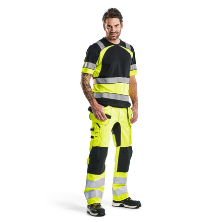 Blaklader 3421 Hi Vis T Shirt Black Hi Vis Yellow Model