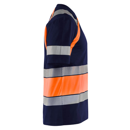 Blaklader 3421 Hi Vis T Shirt Blue Hi Vis Orange Right