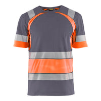 Blaklader 3421 Hi Vis T Shirt Grey Hi Vis Orange Main