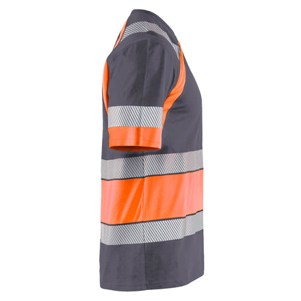 Blaklader 3421 Hi Vis T Shirt Grey Hi Vis Orange Right