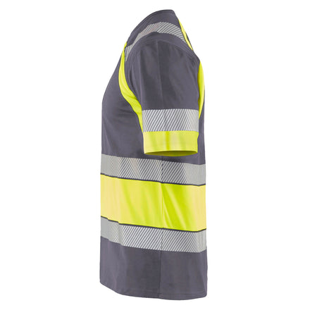Blaklader 3421 Hi Vis T Shirt Grey Hi Vis Yellow Left