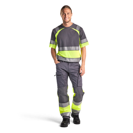 Blaklader 3421 Hi Vis T Shirt Grey Hi Vis Yellow Model