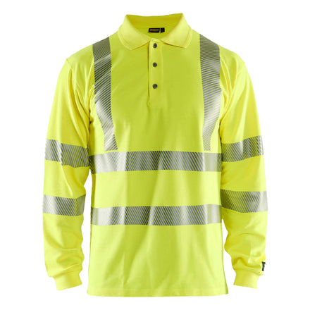 Blaklader 3439 Long Sleeved Multinorm Polo Hi Vis Yellow Main