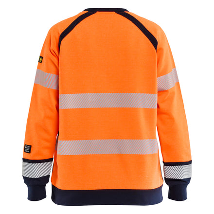 Blaklader 3454 Orange/Navy Blue Arc Flash Women's Sweatshirt Multinorm Inherent