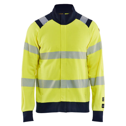 Blaklader 3461 Multinorm Sweatshirt With Full Zip Hi Vis Yellow Navy Blue Main