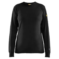 Blaklader 3467 Women’ Flame Resistant T Shirt Long Sleeves Black Main