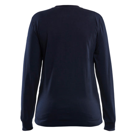 Blaklader 3467 Women’ Flame Resistant T Shirt Long Sleeves Navy Blue Back