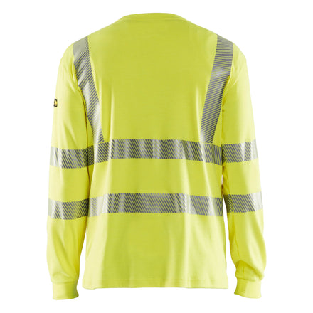 Blaklader 3481 Multinorm Long Sleeved T Shirt Hi Vis Yellow Back