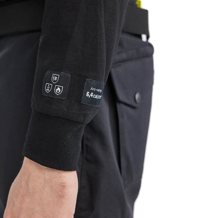 Blaklader 3483 Flame Resistant Long Sleeve T Shirt Black Feature 1