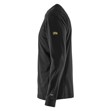 Blaklader 3483 Flame Resistant Long Sleeve T Shirt Black Left