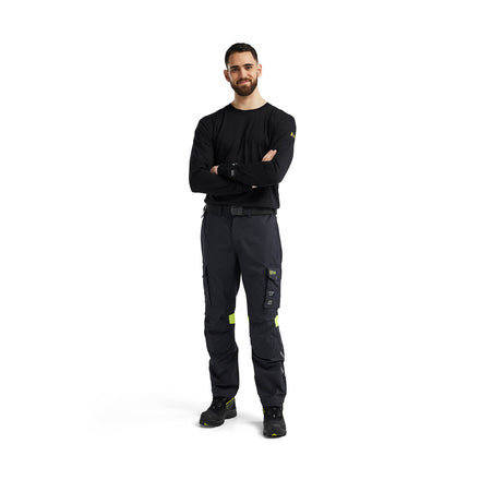 Blaklader 3483 Flame Resistant Long Sleeve T Shirt Black Model