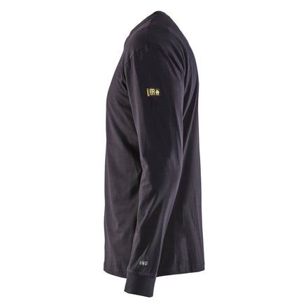 Blaklader 3483 Flame Resistant Long Sleeve T Shirt Navy Blue Left