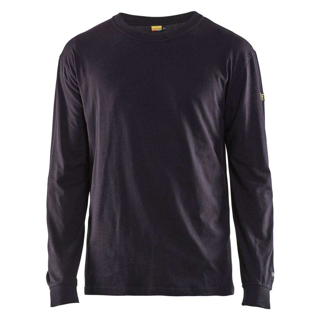 Blaklader 3483 Flame Resistant Long Sleeve T Shirt Navy Blue Main