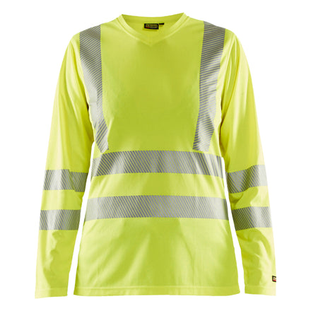Blaklader 3485 Womens Hi Vis T Shirt Long Sleeve Hi Vis Yellow Main