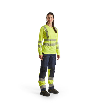 Blaklader 3485 Womens Hi Vis T Shirt Long Sleeve Hi Vis Yellow Model