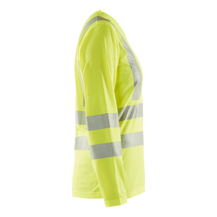 Blaklader 3485 Womens Hi Vis T Shirt Long Sleeve Hi Vis Yellow Right