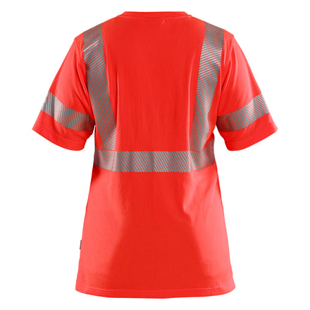 Blaklader 3502 Womens Hi Vis T Shirt Hi Vis Red Back