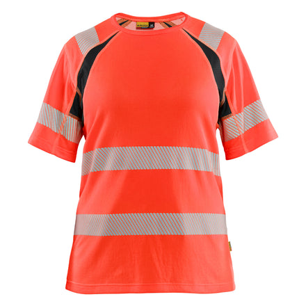 Blaklader 3503 Women’S Hi Vis T Shirt Hi Vis Red Black Main