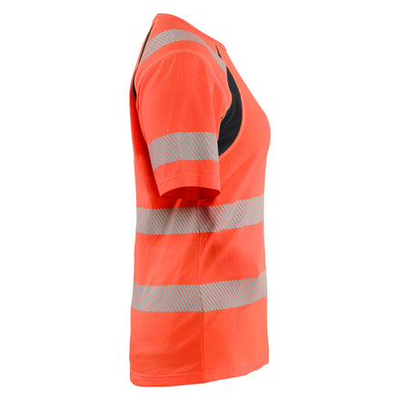 Blaklader 3503 Women’S Hi Vis T Shirt Hi Vis Red Black Right