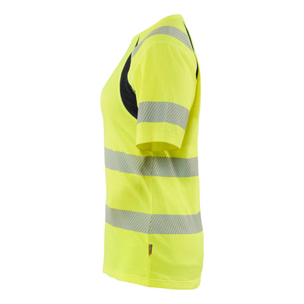 Blaklader 3503 Women’S Hi Vis T Shirt Hi Vis Yellow Black Left