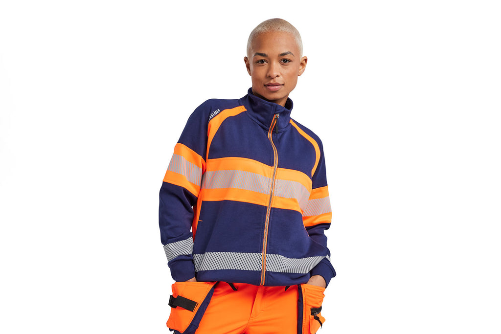 Blaklader 3505 Black/Red Hi-Vis Women’s Sweatshirt