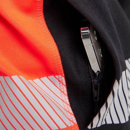 Blaklader 3505 Women’S Hi Vis Sweatshirt Black Hi Vis Red Feature 1