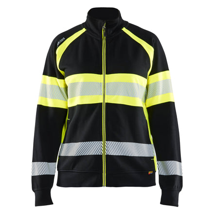 Blaklader 3505 Women’S Hi Vis Sweatshirt Black Hi Vis Yellow Main