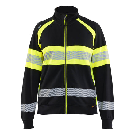 Blaklader 3505 Women’S Hi Vis Sweatshirt Black Hi Vis Yellow Main