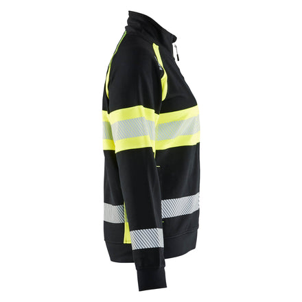 Blaklader 3505 Women’S Hi Vis Sweatshirt Black Hi Vis Yellow Right