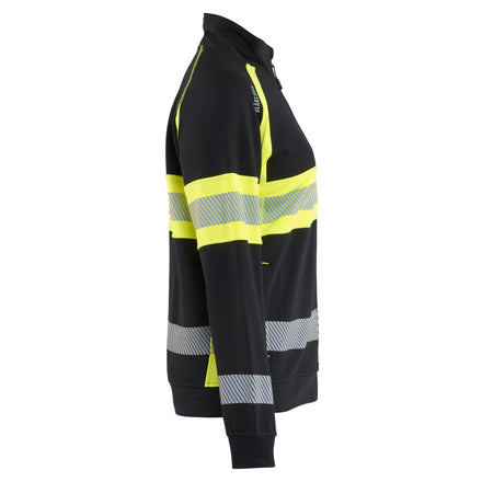 Blaklader 3505 Women’S Hi Vis Sweatshirt Black Hi Vis Yellow Right