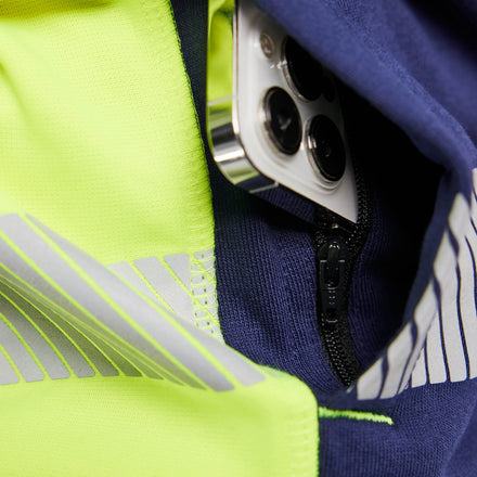 Blaklader 3505 Women’S Hi Vis Sweatshirt Navy Blue Hi Vis Yellow Feature 1