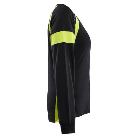 Blaklader 3521 Womens Long Sleeved T Shirt With Hi Vis Black Hi Vis Yellow Right