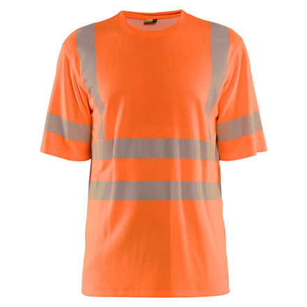 Blaklader 3522 Hi Vis T Shirt Hi Vis Orange Navy Blue Main