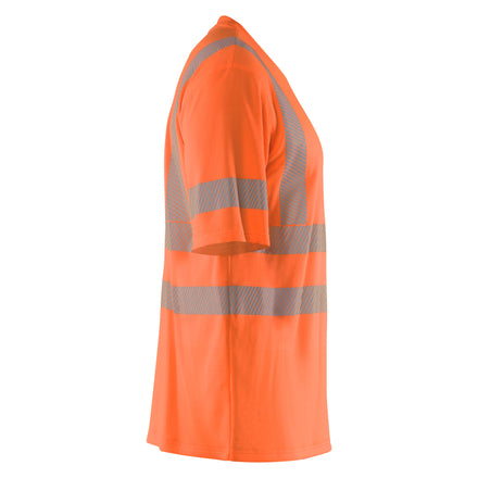Blaklader 3522 Hi Vis T Shirt Hi Vis Orange Navy Blue Right