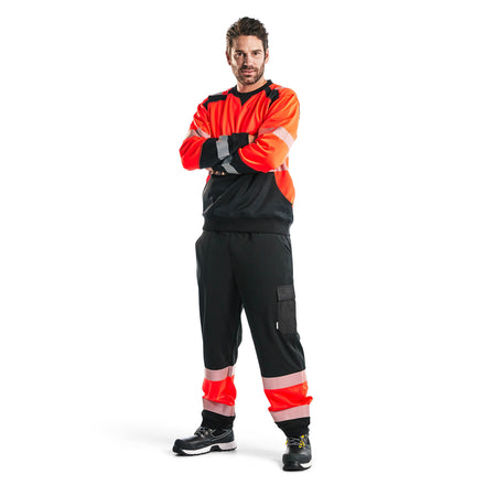 Blaklader 3541 Hi Vis Sweatshirt Hi Vis Red Black Model