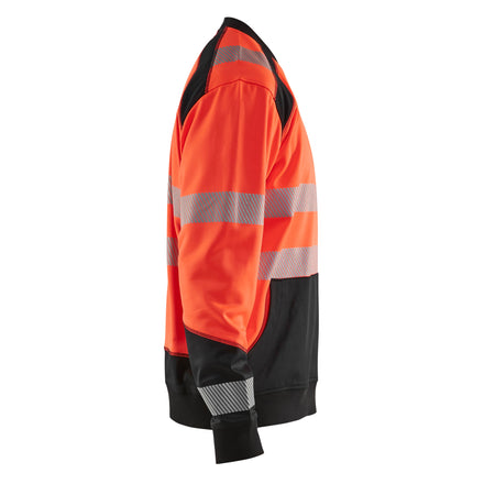 Blaklader 3541 Hi Vis Sweatshirt Hi Vis Red Black Right