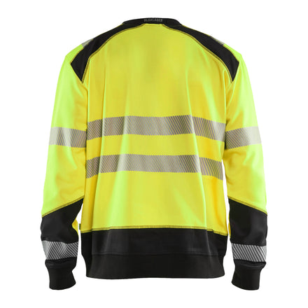 Blaklader 3541 Hi Vis Sweatshirt Hi Vis Yellow Black Back