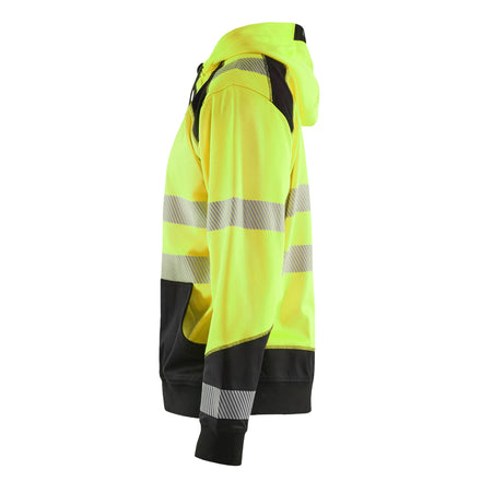 Blaklader 3546 Hi Vis Hooded Sweater Hi Vis Yellow Black Left