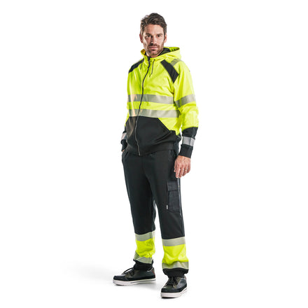 Blaklader 3546 Hi Vis Hooded Sweater Hi Vis Yellow Black Model