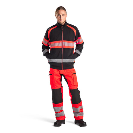 Blaklader 3551 Hi Vis Sweater Black Hi Vis Red Model