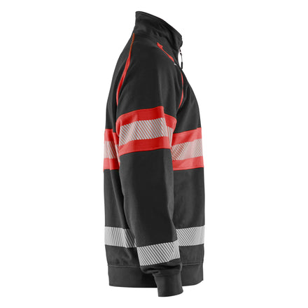 Blaklader 3551 Hi Vis Sweater Black Hi Vis Red Right