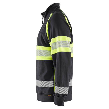 Blaklader 3551 Hi Vis Sweater Black Hi Vis Yellow Left