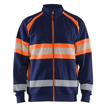 Blaklader 3551 Hi Vis Sweater Navy Blue Hi Vis Orange Main