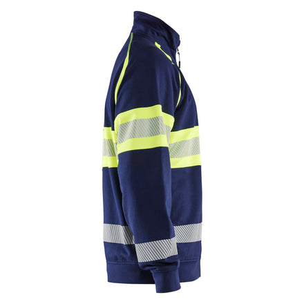 Blaklader 3551 Hi Vis Sweater Navy Blue Hi Vis Yellow Right