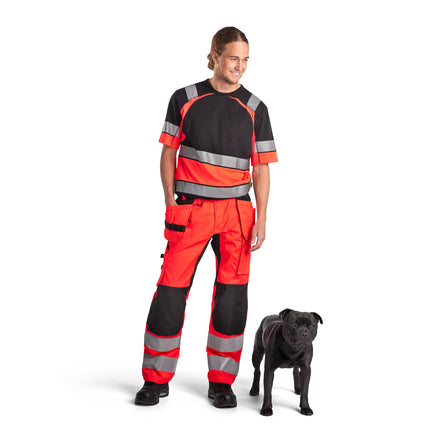 Blaklader 3552 Hi Vis Hoodie Black Hi Vis Red Model