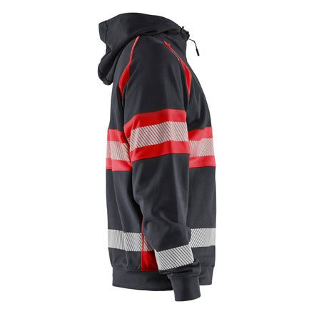 Blaklader 3552 Hi Vis Hoodie Black Hi Vis Red Right