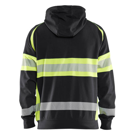 Blaklader 3552 Hi Vis Hoodie Black Hi Vis Yellow Back