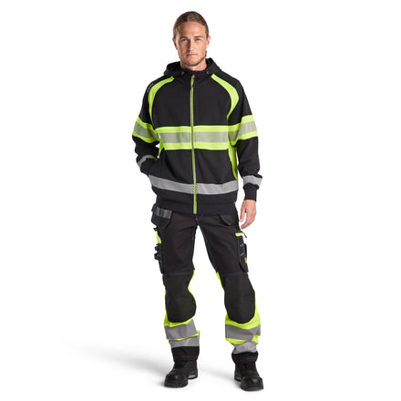 Blaklader 3552 Hi Vis Hoodie Black Hi Vis Yellow Model