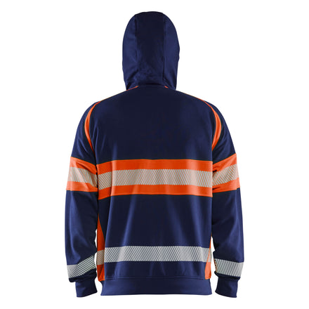 Blaklader 3552 Hi Vis Hoodie Navy Blue Hi Vis Orange Feature